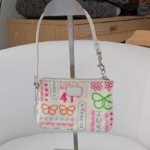 Coach Colorful Logo Wristlet